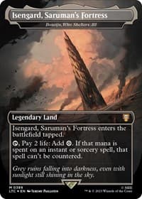 Isengard, Saruman's Fortress - Boseiju, Who Shelters All (Surge Foil) from Commander: The Lord of the Rings: Tales of Middle-earth