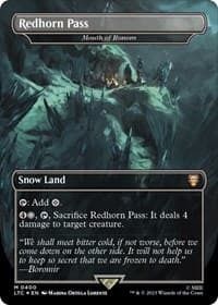 Redhorn Pass - Mouth of Ronom (Borderless) (Surge Foil) from Commander: The Lord of the Rings: Tales of Middle-earth
