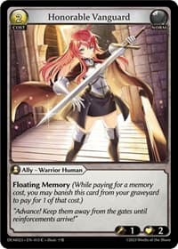 Honorable Vanguard - Grand Archive 2023 Demo Deck trading card
