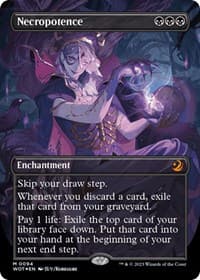 Necropotence (Anime Borderless) (Confetti Foil) from Wilds of Eldraine: Enchanting Tales