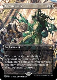 Karmic Justice (Anime Borderless) (Confetti Foil) from Wilds of Eldraine: Enchanting Tales