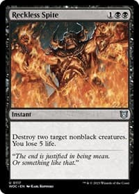 Reckless Spite from Commander: Wilds of Eldraine
