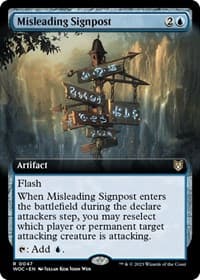 Misleading Signpost (Extended Art) from Commander: Wilds of Eldraine