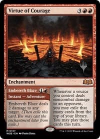 Virtue of Courage from Promo Pack: Wilds of Eldraine