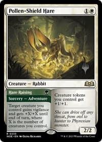 Pollen-Shield Hare from Promo Pack: Wilds of Eldraine