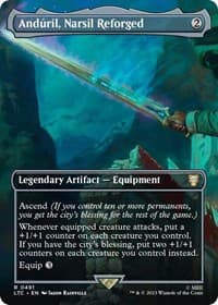 Anduril, Narsil Reforged (Borderless) from Commander: The Lord of the Rings: Tales of Middle-earth