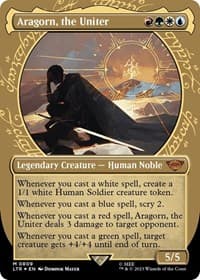 Aragorn, the Uniter (Showcase) (Surge Foil) from Universes Beyond: The Lord of the Rings: Tales of Middle-earth