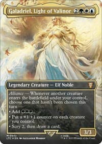 Galadriel, Light of Valinor (Borderless) (Surge Foil) from Commander: The Lord of the Rings: Tales of Middle-earth
