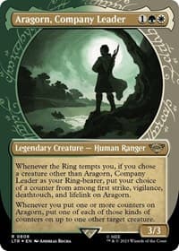 Aragorn, Company Leader (Showcase) (Surge Foil) from Universes Beyond: The Lord of the Rings: Tales of Middle-earth