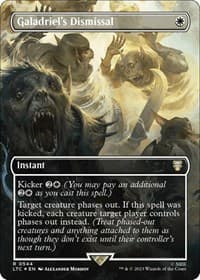 Galadriel's Dismissal (Borderless) (Surge Foil) from Commander: The Lord of the Rings: Tales of Middle-earth