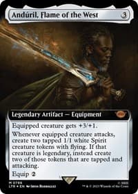 Anduril, Flame of the West (Extended Art) (Surge Foil) from Universes Beyond: The Lord of the Rings: Tales of Middle-earth