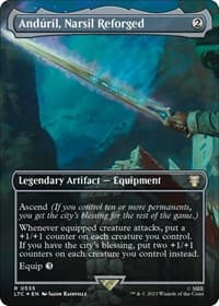 Anduril, Narsil Reforged (Borderless) (Surge Foil) from Commander: The Lord of the Rings: Tales of Middle-earth