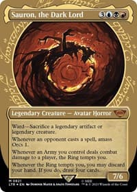 Sauron, the Dark Lord (Showcase) (Surge Foil) from Universes Beyond: The Lord of the Rings: Tales of Middle-earth