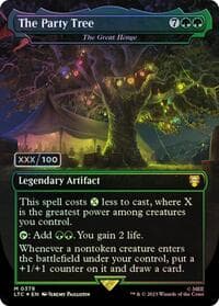 The Party Tree - The Great Henge (Borderless) (Serial Numbered) from Commander: The Lord of the Rings: Tales of Middle-earth