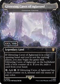 Glittering Caves of Aglarond - Gemstone Caverns (Borderless) (Serial Numbered) from Commander: The Lord of the Rings: Tales of Middle-earth