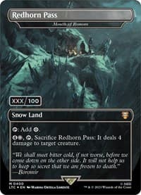 Redhorn Pass - Mouth of Ronom (Borderless) (Serial Numbered) from Commander: The Lord of the Rings: Tales of Middle-earth