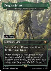 Fangorn Forest - Yavimaya, Cradle of Growth (Borderless) (Serial Numbered) from Commander: The Lord of the Rings: Tales of Middle-earth