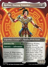 Kellan, Daring Traveler (Borderless) from The Lost Caverns of Ixalan