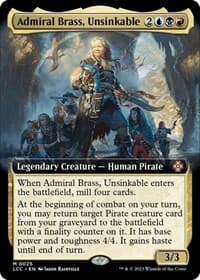 Admiral Brass, Unsinkable (Extended Art) from Commander: The Lost Caverns of Ixalan