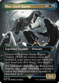 Blue, Loyal Raptor (Borderless) from Universes Beyond: Jurassic World Collection