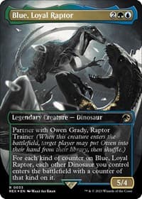 Blue, Loyal Raptor (Borderless) (Emblem) from Universes Beyond: Jurassic World Collection