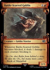 Battle-Scarred Goblin (Showcase Scrolls) from Universes Beyond: The Lord of the Rings: Tales of Middle-earth