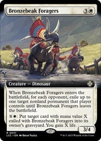 Bronzebeak Foragers (Extended Art) from Commander: The Lost Caverns of Ixalan