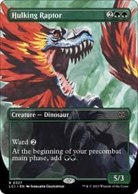 Hulking Raptor (Borderless) from The Lost Caverns of Ixalan