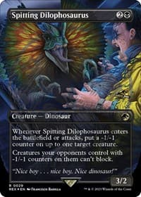 Spitting Dilophosaurus (Borderless) (Emblem) from Universes Beyond: Jurassic World Collection