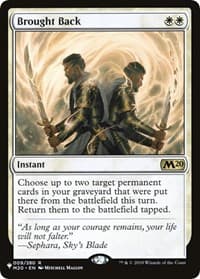 Brought Back from The List Reprints