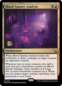 Blood Spatter Analysis from Prerelease Cards