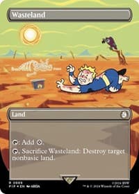 Wasteland (Borderless) (Surge Foil) from Universes Beyond: Fallout