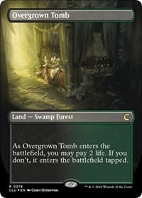 Overgrown Tomb (Borderless) from Ravnica: Clue Edition