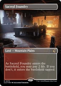 Sacred Foundry (Borderless) from Ravnica: Clue Edition