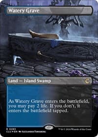 Watery Grave (Borderless) from Ravnica: Clue Edition