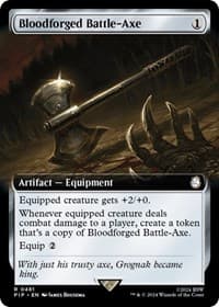 Bloodforged Battle-Axe (Extended Art) from Universes Beyond: Fallout