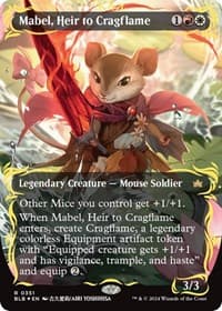 Mabel, Heir to Cragflame (Borderless) (Raised Foil) from Bloomburrow