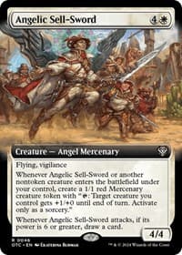 Angelic Sell-Sword (Extended Art) from Commander: Outlaws of Thunder Junction