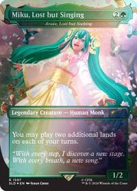 Miku, Lost but Singing - Azusa, Lost but Seeking (Rainbow Foil) from Secret Lair Drop Series