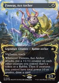 Finneas, Ace Archer (Borderless) (Raised Foil) from Bloomburrow