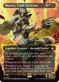 Muerra, Trash Tactician (Borderless) (Raised Foil) from Bloomburrow