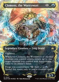 Clement, the Worrywort (Borderless) (Raised Foil) from Bloomburrow