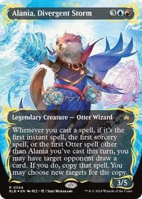 Alania, Divergent Storm (Borderless) (Raised Foil) from Bloomburrow