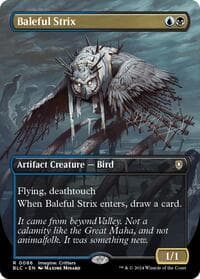 Baleful Strix (Borderless) from Commander: Bloomburrow