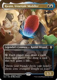 Kwain, Itinerant Meddler (Borderless) from Commander: Bloomburrow