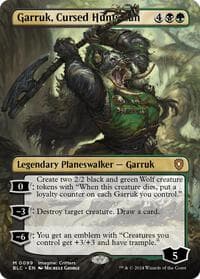 Garruk, Cursed Huntsman (Borderless) from Commander: Bloomburrow
