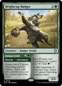 Brightcap Badger from Commander: Bloomburrow
