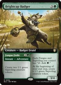 Brightcap Badger (Extended Art) from Commander: Bloomburrow