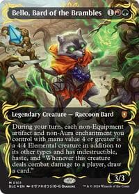 Bello, Bard of the Brambles (Borderless) (Raised Foil) from Commander: Bloomburrow