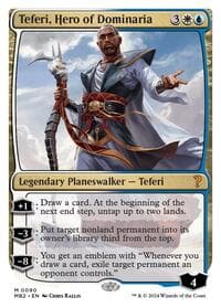 Teferi, Hero of Dominaria (White Border) from Mystery Booster 2